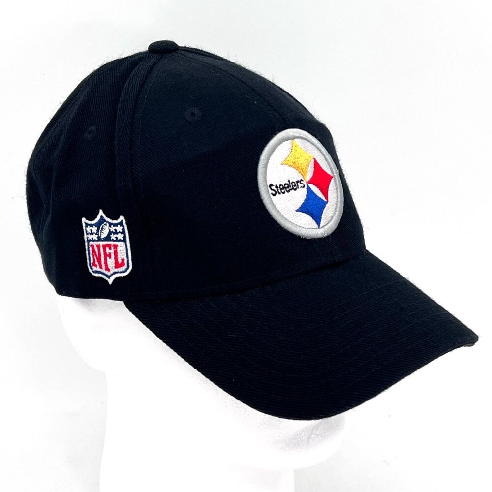 Pittsburgh Steelers NFL Reebok Onfield Cap Hat OSFA Adj Hook & Loop Black Gold